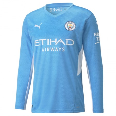 Billiga Fotbollströjor Manchester City Hemma tröja 2021/22 Långärmad